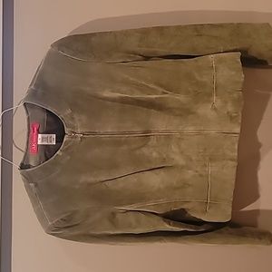 Ladies suede leather jacket by Anne Klein, excellent condition